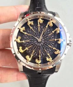 Roger Dubuis Excalibur Knights Of The Round Table II RDDBEX0495 Black Dial Replica Watch - UK Replica