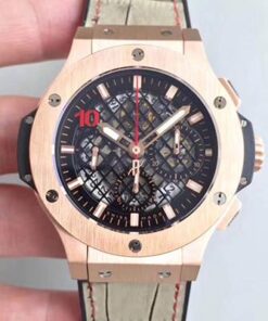 Hublot Big Bang Aero Bang Gold 311.PX.1180.GR Black Skeleton Dial Replica Watch - UK Replica