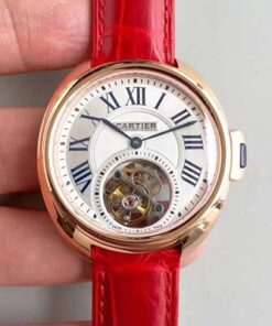 Cartier Drive De Tourbillon W4100013 18K Rose Gold White Dial Replica Watch - UK Replica