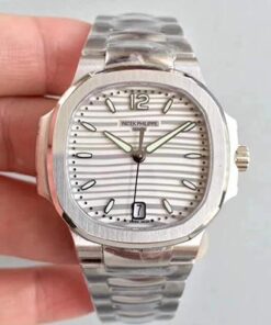 Patek Philippe Nautilus Ladies 7118/1A-010 PF Factory White Dial Replica Watch - UK Replica