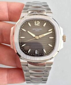 Patek Philippe Nautilus Ladies 7118/1A-011 PF Factory Anthracite Dial Replica Watch - UK Replica