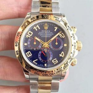 Rolex Daytona Cosmograph 116503 3A Factory 18K Yellow Gold Wrapped Blue Dial Replica Watch - UK Replica