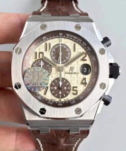 Audemars Piguet Royal Oak Offshore 26470ST.OO.A801CR.01 JF Factory V2 Beige Dial Replica Watch - UK Replica