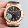 Royal Oak 15400 Rose Gold Black Dial JF Factory Replica Audemars Piguet Royal Oak Watches