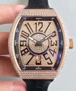 Franck Muller 8880 SC DT Rose Gold Diamond Dial Replica Watch- UK Replica