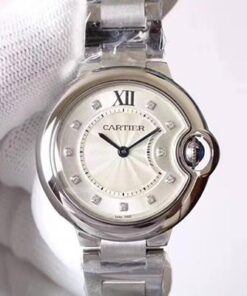 Ballon Bleu De Cartier WE9020 33mm V6 Factory White Dial Replica Watch - UK Replica