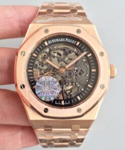 Audemars Piguet Royal Oak 15407OR.OO.1220OR.01 JF Factory Skeleton Dial Replica Watch - UK Replica