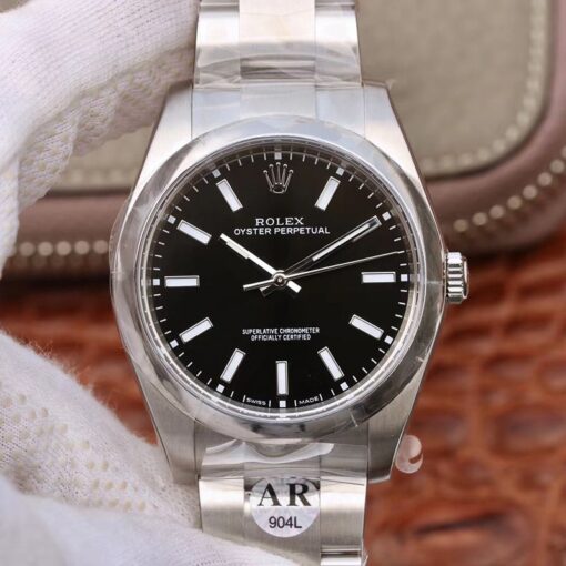 Rolex Oyster Perpetual 114300 Black Dial AR Factory Replica Rolex Oyster Perpetual Watch