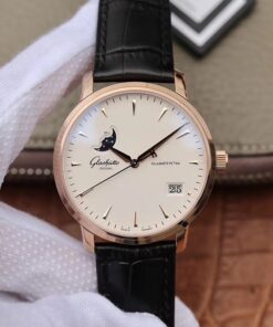 Glashutte Original Senator 1-36-04-04-02-01 Moonphase 18K Rose Gold White Dial Replica Watch - UK Replica