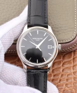 ZF Factory Patek Philippe Calatrava Automatic Date Black Dial Watch 5227G-010 Flip Back Version Replica Watch