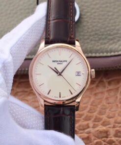 ZF Factory Patek Philippe Calatrava Rose Gold 5227R-001 Flip Back Version Replica Watch