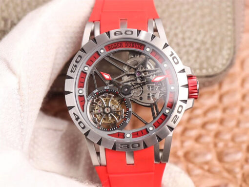 JB Factory Roger Dubuis Excalibur Spider Carbon Skeleton Flying Tourbillon RDDBEX0572 Transparent Version Replica Watch