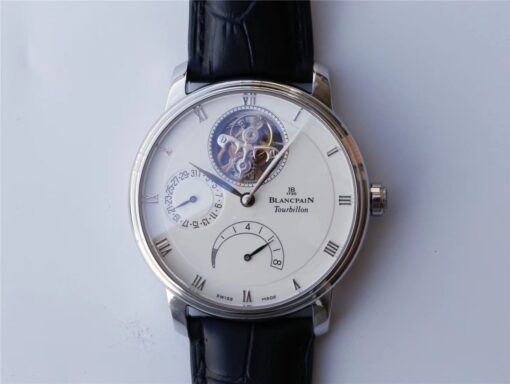 Blancpain Villeret Tourbillon 6025-1542-55b White Dial JB Factory Replica Blancpain Watch