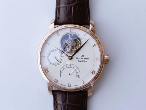 Blancpain Villeret 6025-3642-55b Real Tourbillon JB Factory Replica Blancpain Watches