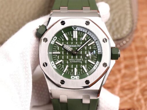Royal Oak Offshore 15710ST.OO.A052CA.01 Green Dial JF Factory Replica Audemars Piguet Watch