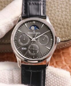Jaeger-LeCoultre Master Ultra Thin Moon Perpetual Calendar 130354J V9 Factory Gray Dial Replica Watch