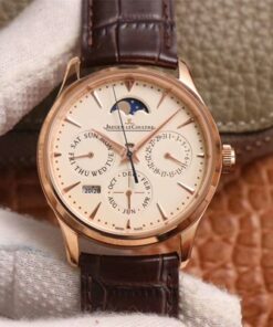 Jaeger-LeCoultre Master Ultra Thin Moon Perpetual Calendar 1302520 V9 Factory Rose Gold Case Replica Watch