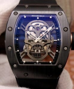 Richard Mille RM052-01 ZF Factory Black Ceramic Grey Skull Dial Replica Watch