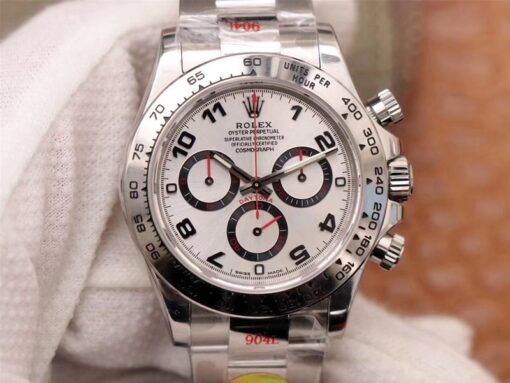 Rolex Daytona Cosmograph 116509-78599 Noob Factory White Dial Replica Watch