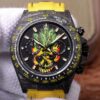 Rolex Daytona Cosmos Chronograph Carbon Fiber Edition Color Skull Dial Replica Watch