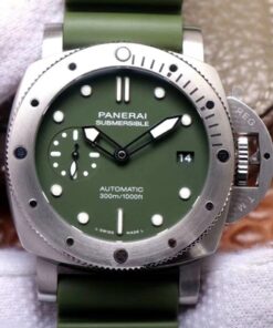 Panerai Submersible Verde Militare PAM1055 VS Factory Matte-Green Dial Replica Watch