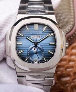 PF Factory Patek Philippe Nautilus 5726/1A-014 Moonphase Blue Gradient Black Dial Replica Watch