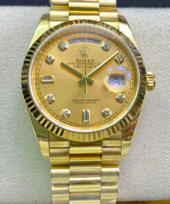 Replica Rolex Day-Date M128238-0008 Yellow Gold EW Factory Champagne Dial - Buy Replica Watches