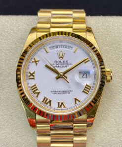 Replica Rolex Day-Date M128238 EW Factory White Dial Roman Time Scale - Buy Replica Watches