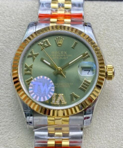 Replica TW Factory Rolex Datejust 178273 31MM Green Dial - Buy Replica Watches