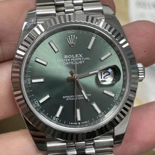 Replica Clean Factory Rolex Datejust M126334-0027 Mint Green Dial - Buy Replica Watches