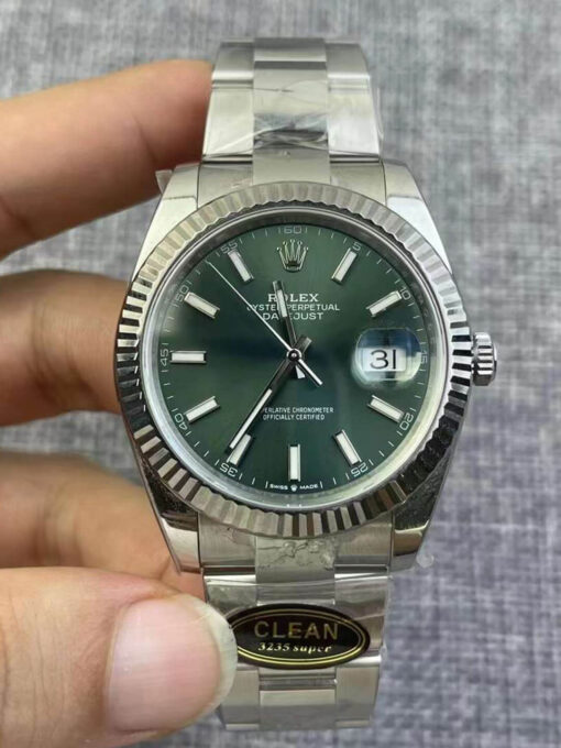 Replica Clean Factory Rolex Datejust M126334-0028 Green Dial - Buy Replica Watches