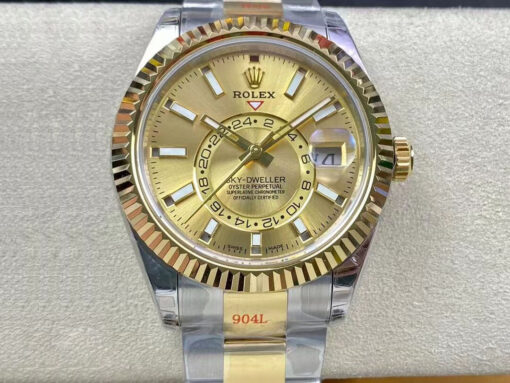 Replica Noob Factory Rolex Sky Dweller M326933-0001 V2 Champagne Dial - Buy Replica Watches