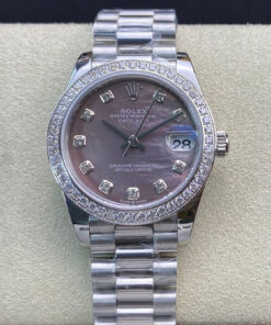 Replica EW Factory Rolex Datejust M178384-0019 31MM Diamond-set Bezel - Buy Replica Watches
