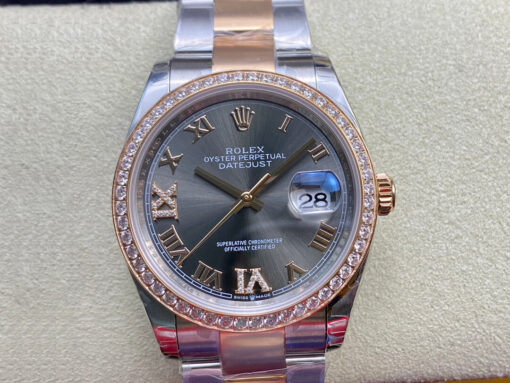 Replica EW Factory Rolex Datejust M126281RBR-0012 Dark Grey Dial - Buy Replica Watches