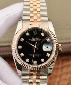 Replica GM Factory Rolex Datejust 116231 Black Diamond Dial - Buy Replica Watches