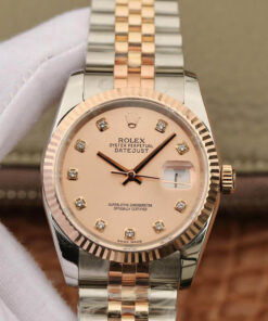 Replica GM Factory Rolex Datejust 116231 36MM Diamond-set Pink Dial - Buy Replica Watches