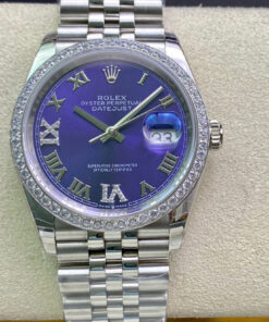 Replica EW Factory Rolex Datejust M126284RBR-0013 Purple Dial - Buy Replica Watches