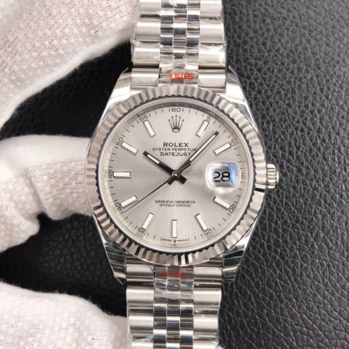 Replica EW Factory Rolex Datejust M126334-0004 Silver Grey Dial - Buy Replica Watches