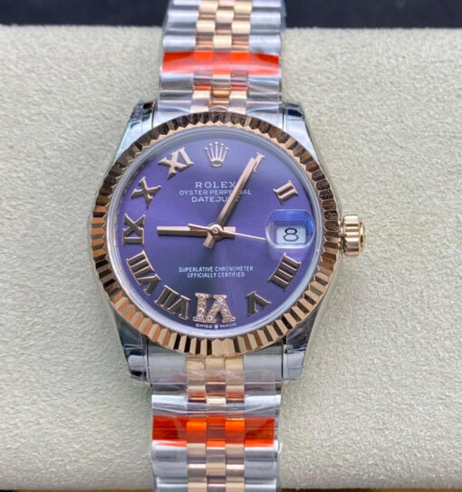 Replica TW Factory Rolex Datejust M278271-0020 Eggplant Purple Dial - Buy Replica Watches