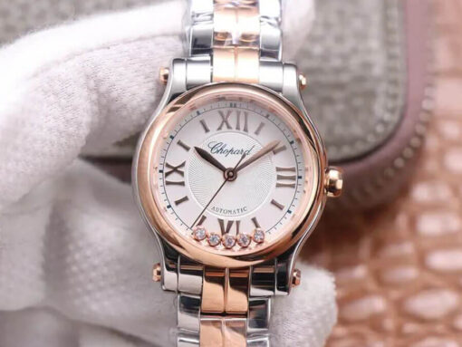 Replica YF Factory Chopard Happy Diamonds 278573-6014 Rose Gold - Buy Replica Watches