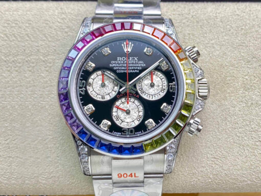 Replica JH Factory Rolex Daytona Cosmograph 116599 RBOW Black Dial - Buy Replica Watches