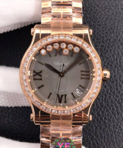 Replica YF Factory Chopard Happy Diamonds 274808-5015 Dark Gray Dial - Buy Replica Watches