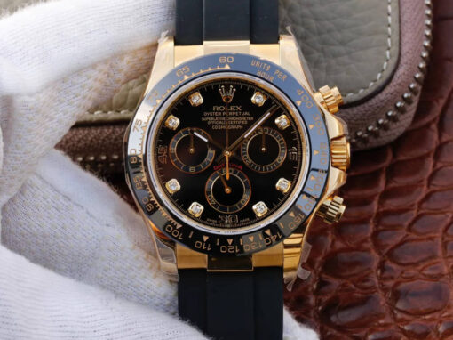 Replica JH Factory Rolex Daytona Cosmograph M116518ln-0046 Black Dial - Buy Replica Watches