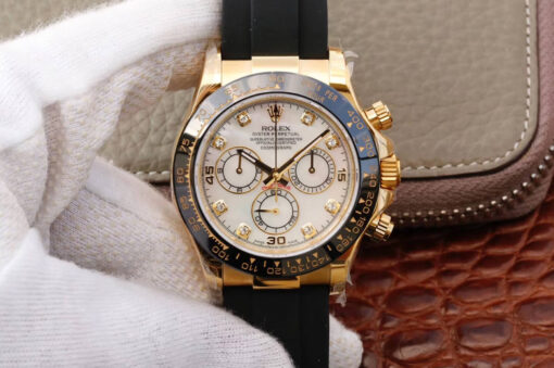 Replica JH Factory Rolex Daytona Cosmograph M116518ln-0037 V6 Yellow Gold Case - Buy Replica Watches