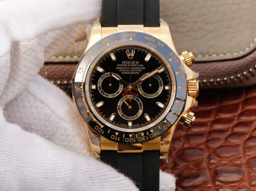 Replica JH Factory Rolex Daytona Cosmograph M116518ln-0043 Black Dial - Buy Replica Watches