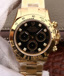 Replica JH Factory Rolex Daytona Cosmograph M116508-0008 Yellow Gold Diamonds Dial - Buy Replica Watches