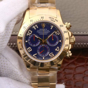 Replica JH Factory Rolex Daytona Cosmograph 116528 Yellow Gold Blue Dial - Buy Replica Watches