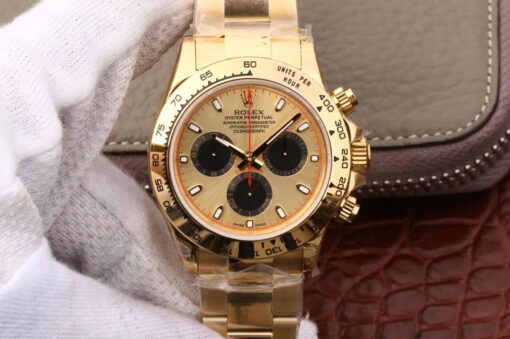 Replica JH Factory Rolex Daytona 116508 Yellow Gold Black Chronograph - Buy Replica Watches