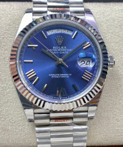 Replica EW Factory Rolex Day Date M228236-0007 Blue Dial - Buy Replica Watches