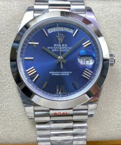 Replica EW Factory Rolex Day Date M228206-0015 Blue Dial - Buy Replica Watches